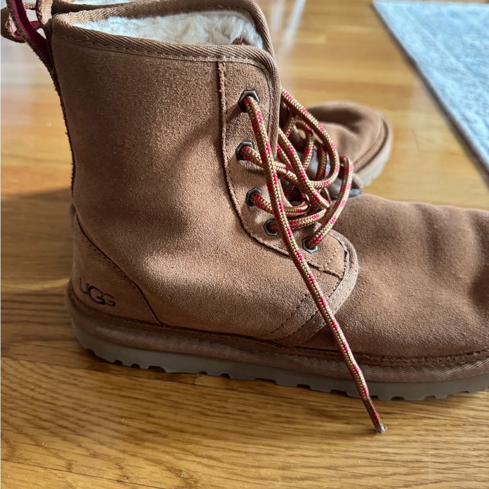 UGG Neumel High Chestnut Suede Sheepskin Ankle Short Boots Shoes